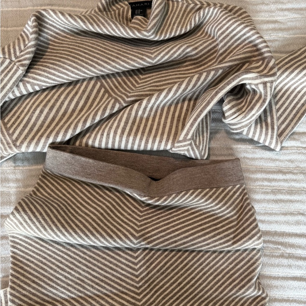 Striped Sweater Skirt Set